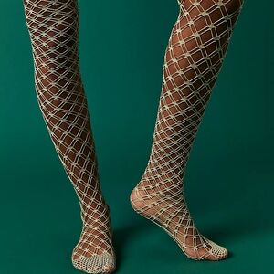 Free People Chainmail Shimmer Tights NWT One Size